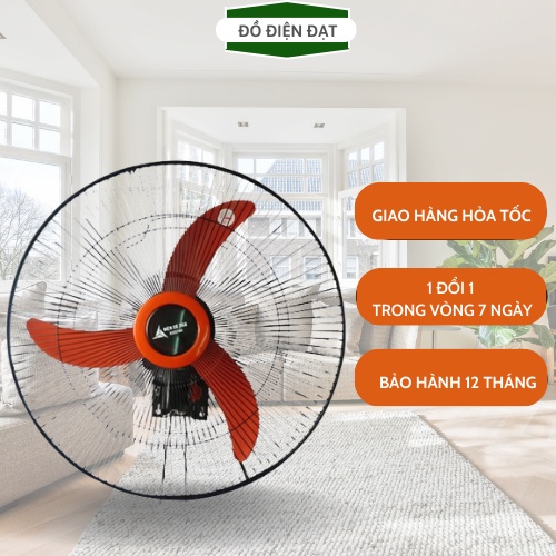 Quạt treo tường công nghiêp cánh đỏ, Quạt treo điện cơ thông nhất, Chính hãng, Bảo hành 12 tháng