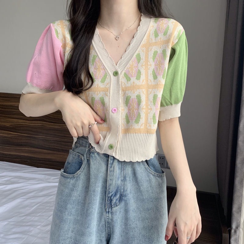 Áo len hè 92WEAR , thiết kế croptop cá tính, màu sắc độc đáo ALW2030