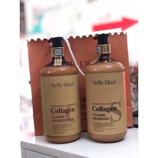 Dầu gội xả Collagen Nelly Eliza phục hồi tóc siêu mượt 1000 ML