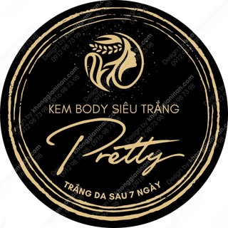 In tem nhãn giấy decal dán, khonggianinan hủ kem body - sl:100 tem