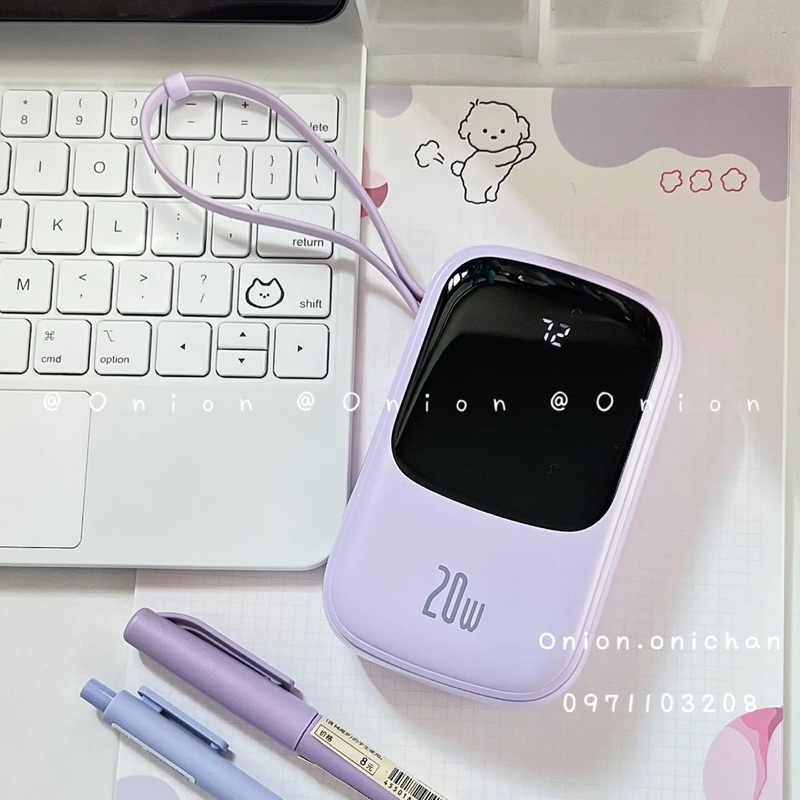 Sạc pin dự phòng Baseus kèm dây sạc nhanh dung lượng 20000mAh