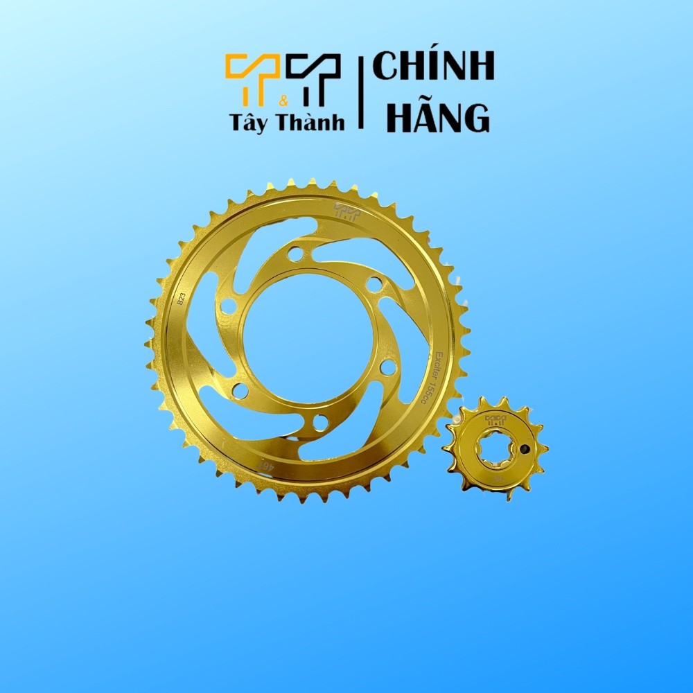 NSD Ex 155 - màu vàng, thông số 46T và 47T-14T, xuất xứ Thái Lan - Tây Thành Shop chuyên nhông sên dĩa exciter 155 VVA