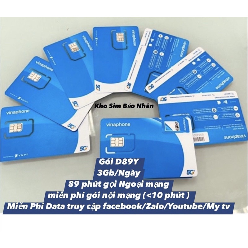 Sim 4G vinaphone Miễn phí 3 Tháng Sử Dụng 4G Full Băng Thông và Nghe Gọi D89Y