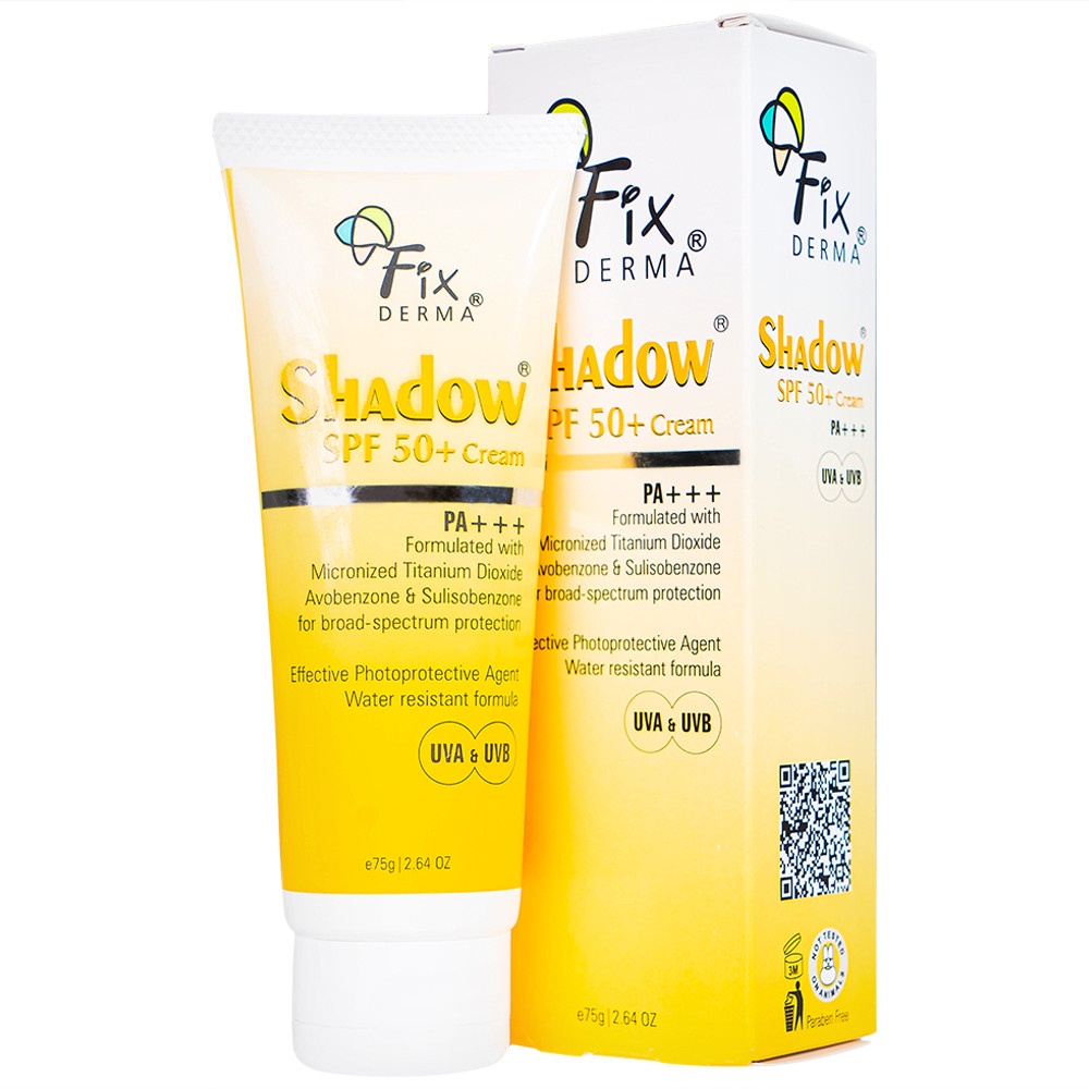Fixderma Kem chống nắng và giữ ẩm Fixderma Shadow SPF 50+ Cream 75g