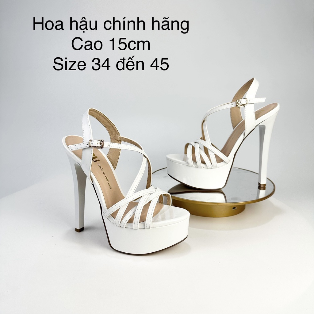 Giày cao gót hoa hậu15cm,sandanl cao gót đế đúp ,giày cưới,hoa hậu catwalk chính hãng