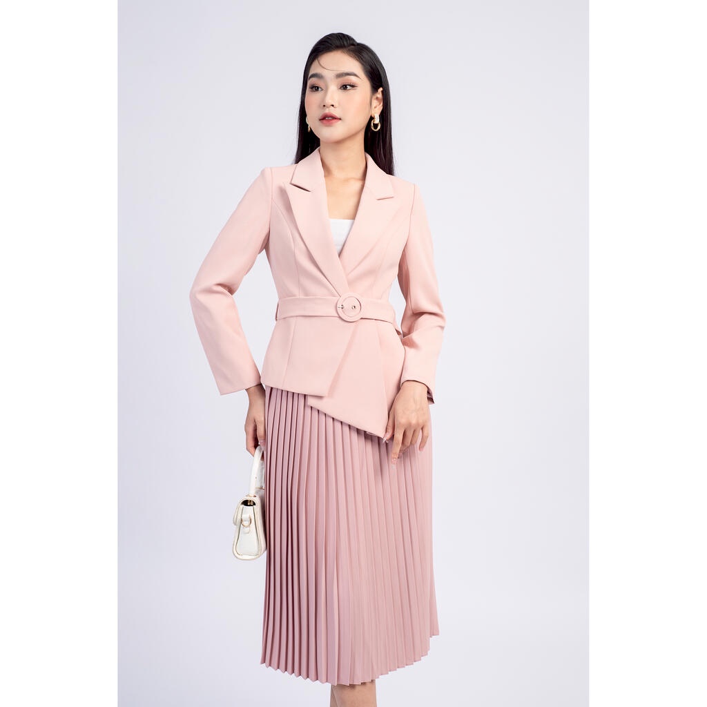 Chân váy dập ly thẳng MMOutfit JU0922181