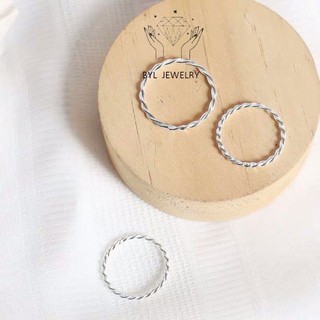 Gía xưởng XẢ KHO NHẪN XOẮN BẠC TA 925 SLL - BYL JEWELRY