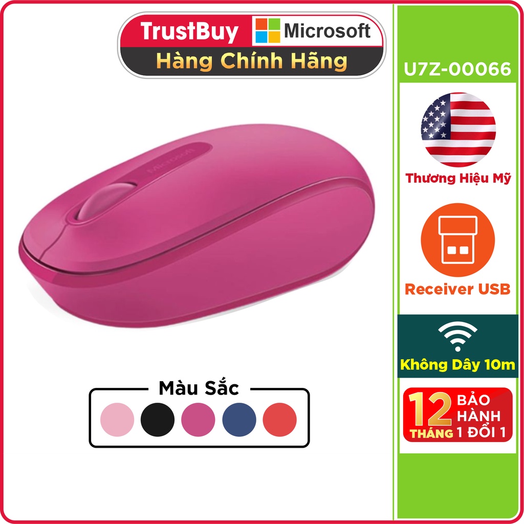 Chuột Không Dây Wireless Microsoft 1850 - Hàng Chính Hãng