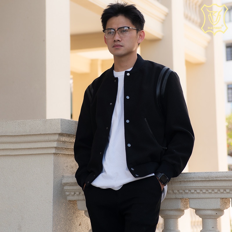 Áo Khoác Teddy Unisex DAVINET Am23-05, Da Xịn, Siêu Bền, Mềm Nhẹ, Bảo Hành 5 Năm