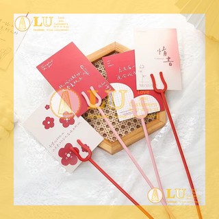 Cây cài thiệp cho bó hoa | LU