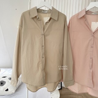 Áo sơ mi vạt đuôi tôm basic - Classic Roomm