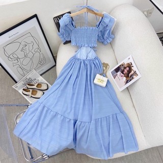 Đầm maxi đi biển
