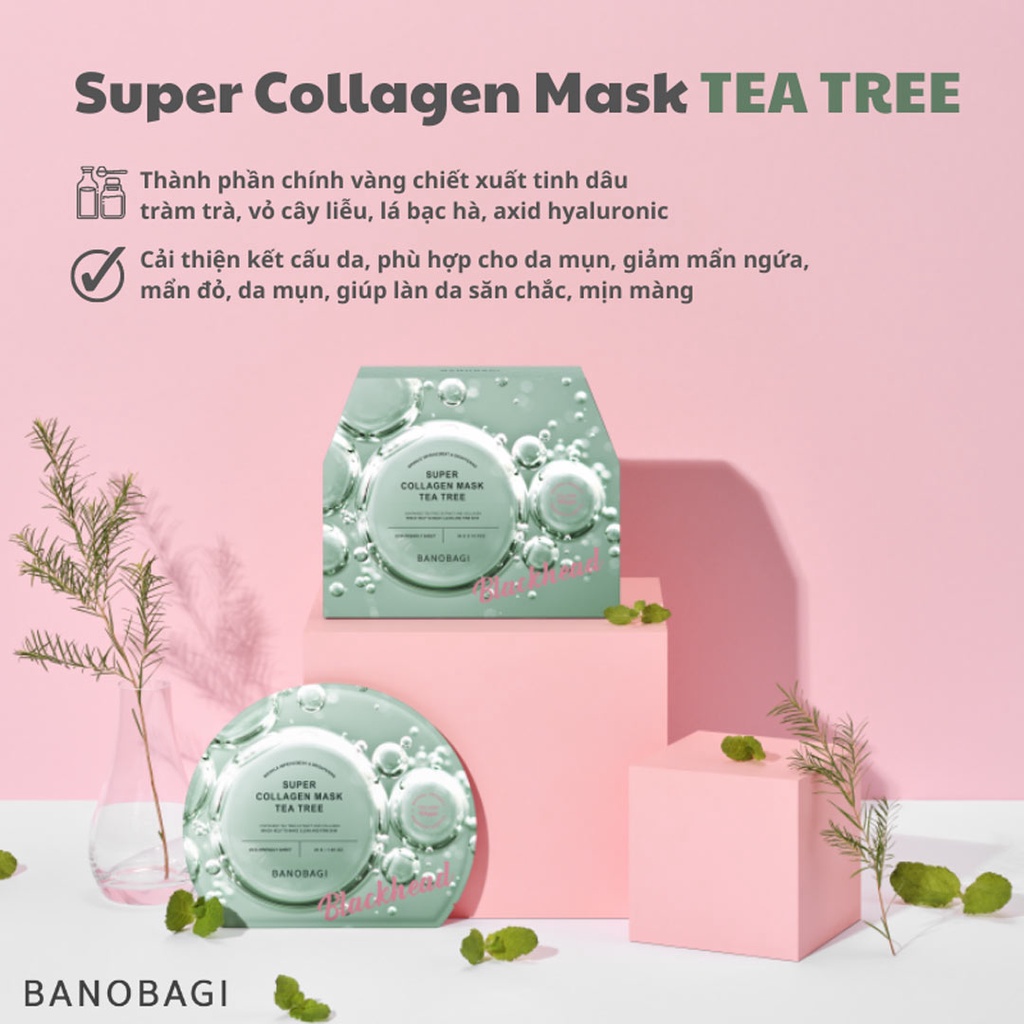 Mặt Nạ Banobagi Vital Genic Jelly Mask / Stem Cell Vitamin Mask / Super Collagen Mask BNBG 30g