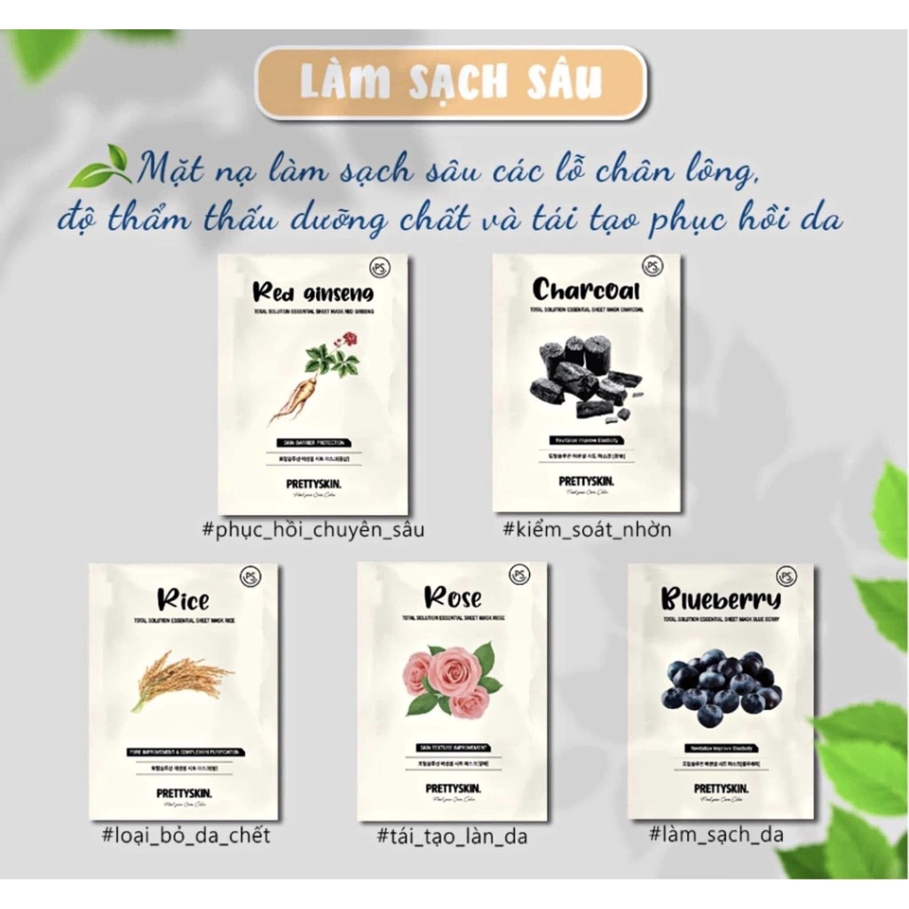 Mặt Nạ Dưỡng Da Prettyskin Hàn Quốc 23g