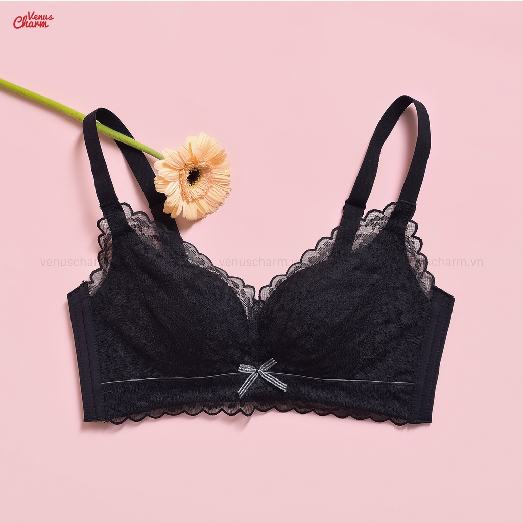 Áo lót nữ VenusCharm chất liệu su đúc đệm mỏng không gọng thoải mái thoáng mát 0898