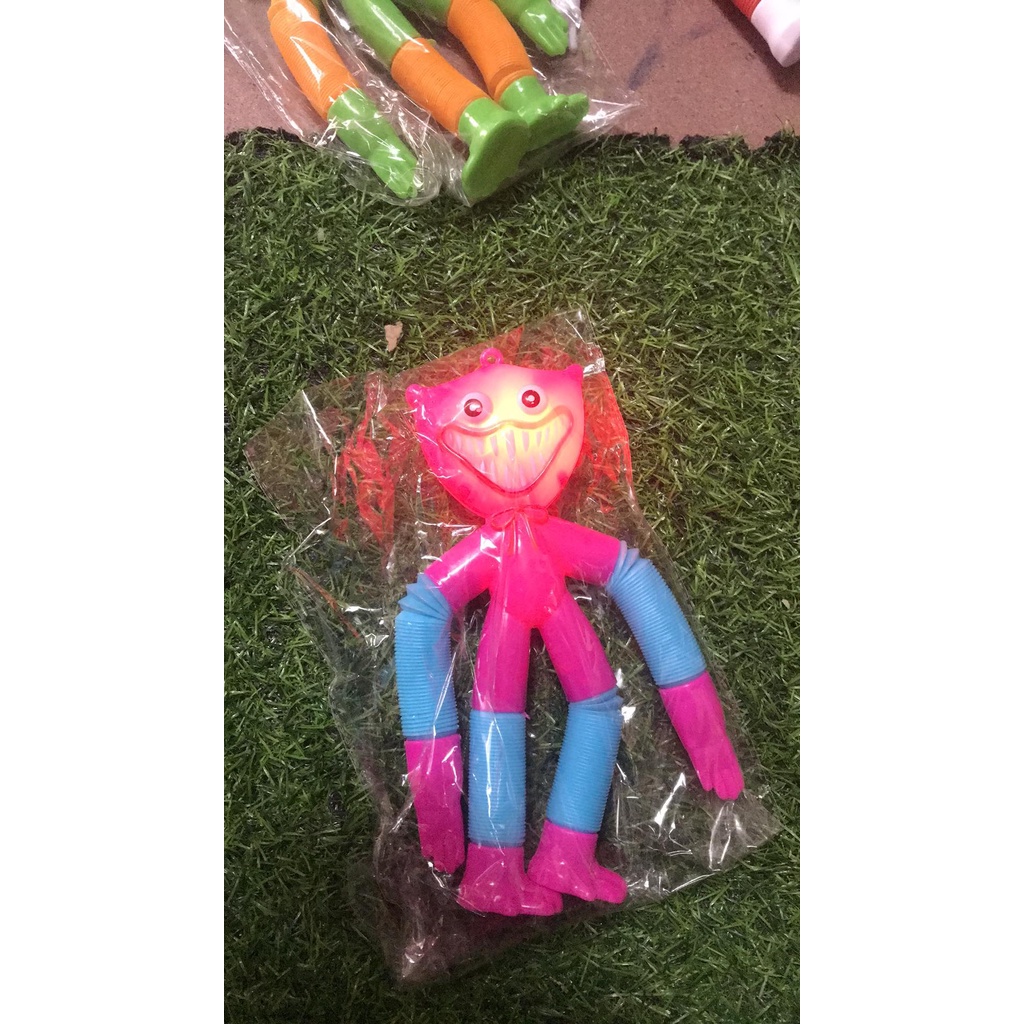 ,huggi,Huggy wuggy poppy playtime lò xo kéo dãn móc khoá có đèn nháy