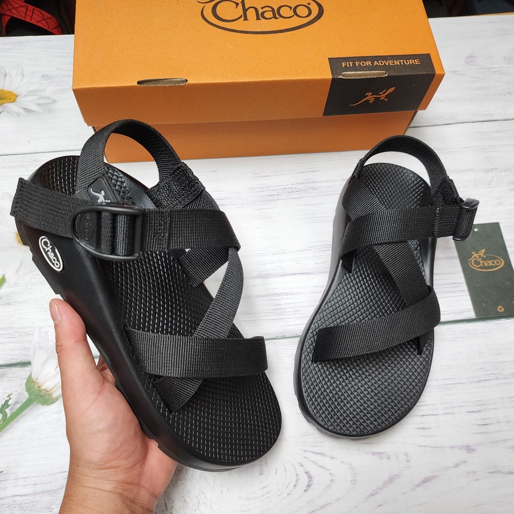 Giày Sandal Nam Nữ, Dép Chaco Mã Màu Đen Full Thời Trang Năng Động TG01