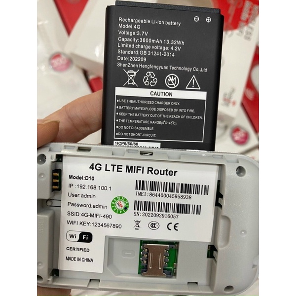 Phát Wifi 5G ZTE D10 chính hãng 300Mbps - Bản nâng cấp từ H1 siêu xịn có màn hình hiển thị. Pin 3.600mAh