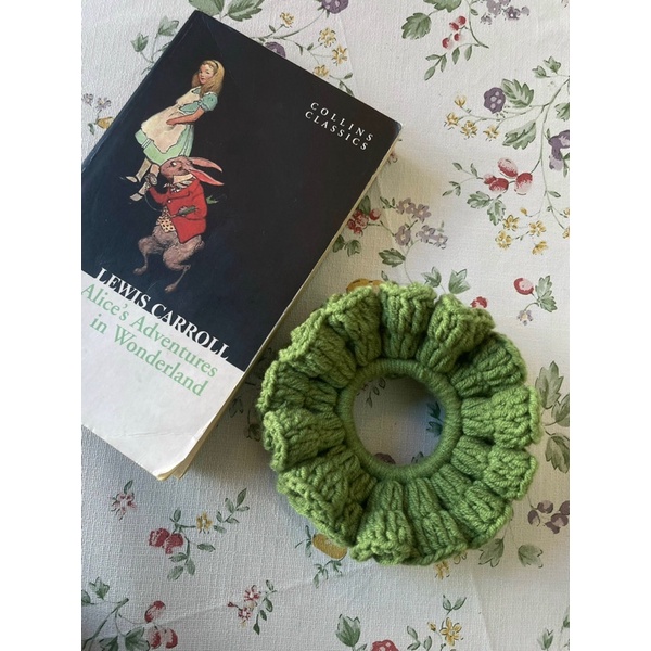 Scrunchies len handmade siêu vintage