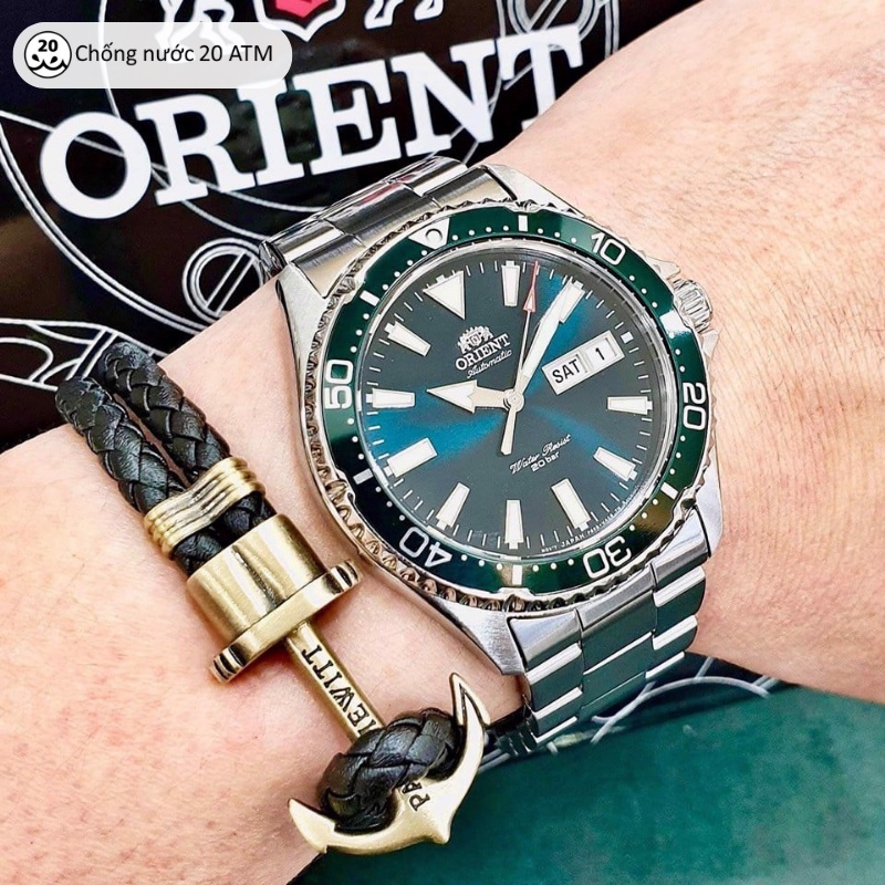 Đồng hồ nam Orient Watch Sport Mako RA-AA000 máy cơ automatic mặt kính sapphire chống xước dây thép thể thao bơi lặn
