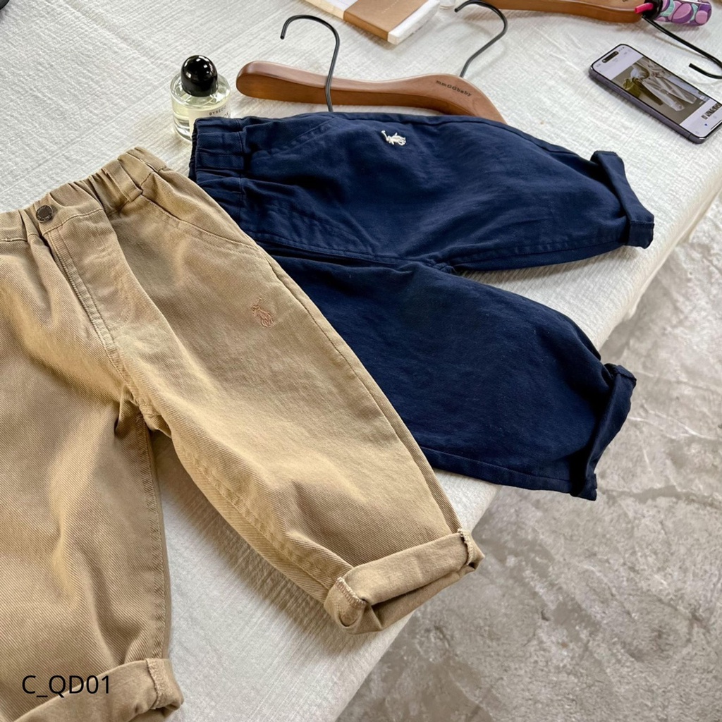 Quần dài bé trai , quần kaki trẻ em cho bé hàng qccc 1:1 Embes Kids 11kg đến 32kg