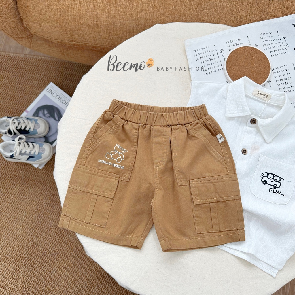 Quần kaki bé trai, bé gái BEEMO Q018 quần cho bé chất liệu kaki Hàn co giãn nhẹ, mềm mại PAPALEMON