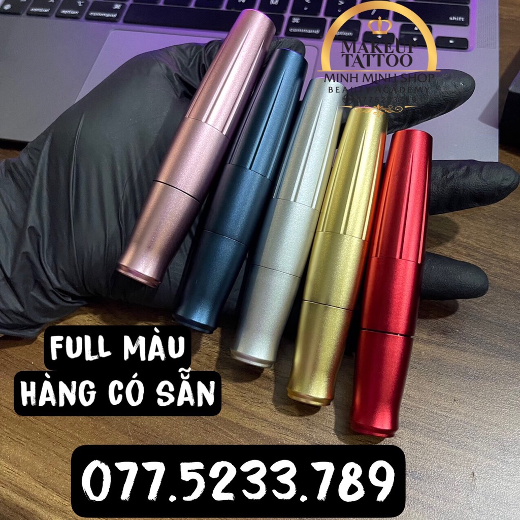 Máy Pen Mini Phun Mày Môi Mí, Tattoo,Máy Pen 2 Đầu Mini Chính Hãng