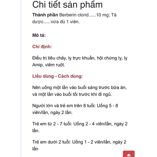 Berberin bao đường chai 100v