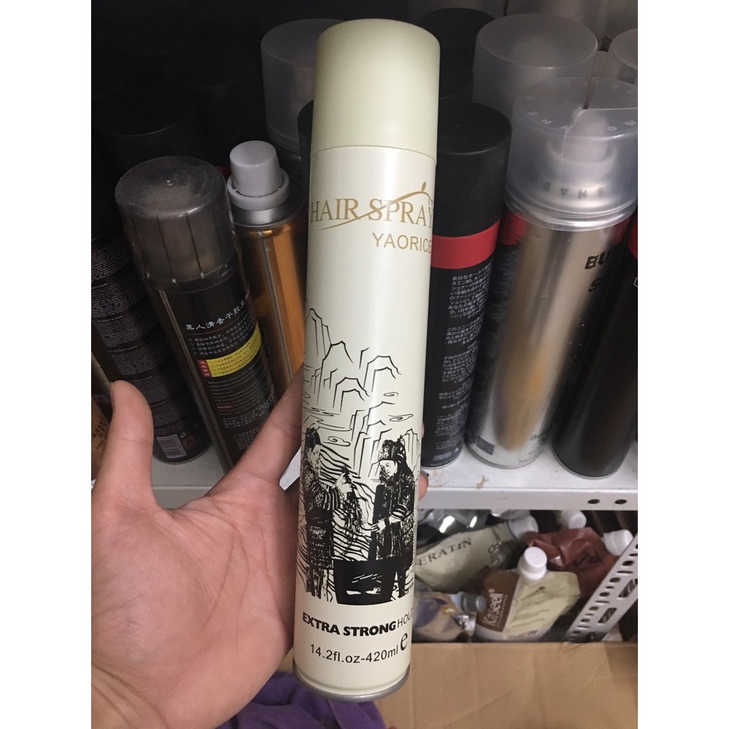 Gôm xịt tóc Extra White giữ nếp hương nước hoa nam, Keo xịt tóc dung tích 420ml