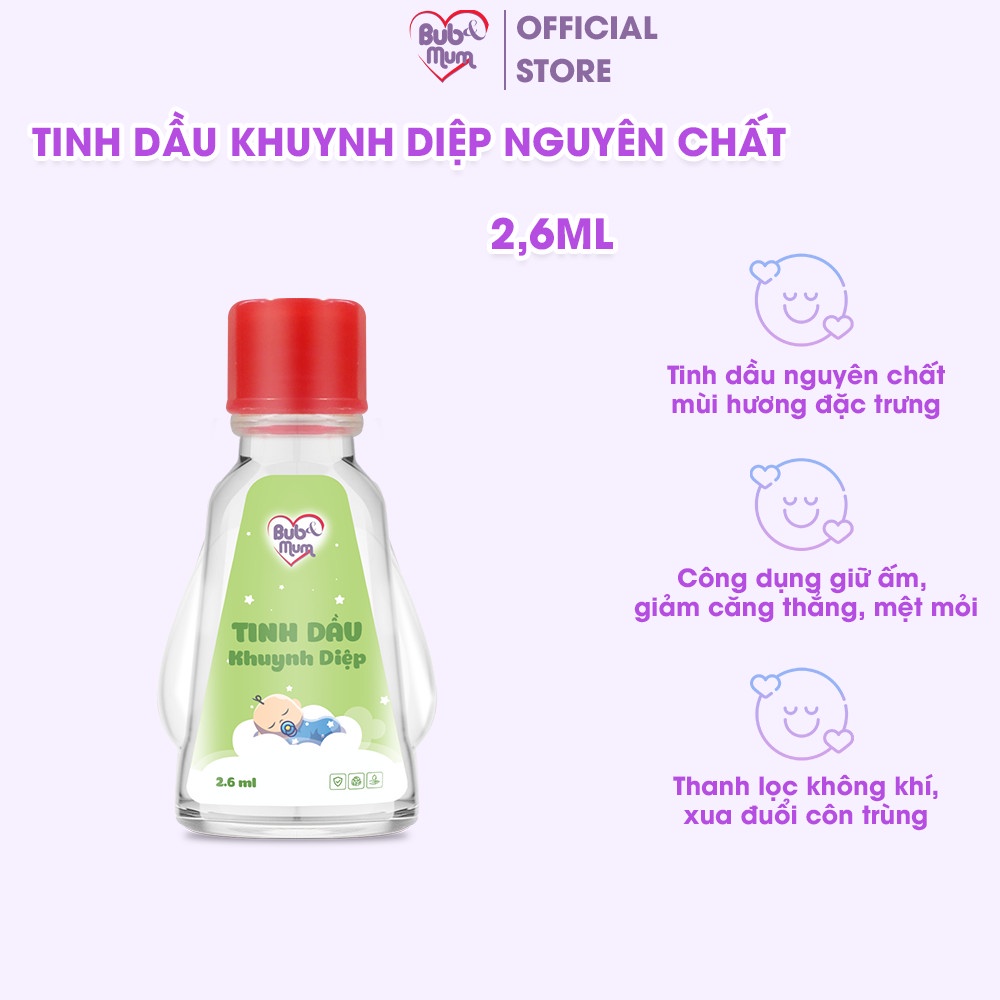 Tinh dầu Khuynh Diệp nguyên chất 2,6ml BuB&MuM đuổi muỗi, thơm phòng, giữ ấm cho bé