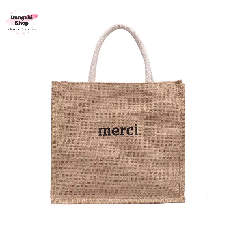 Túi Cói Merci Loại 1  _Màu túi vintage sang trọng