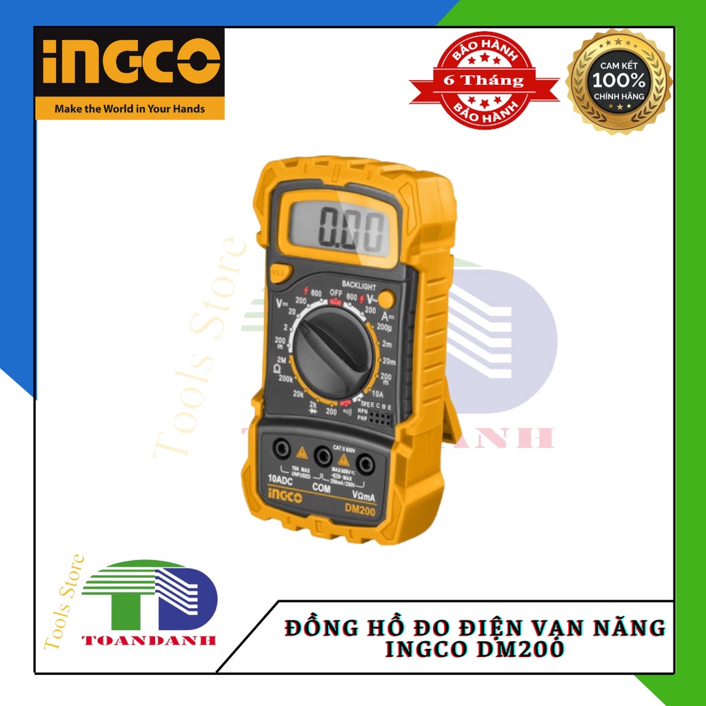 Đồng hồ đo điện vạn năng INGCO DM200