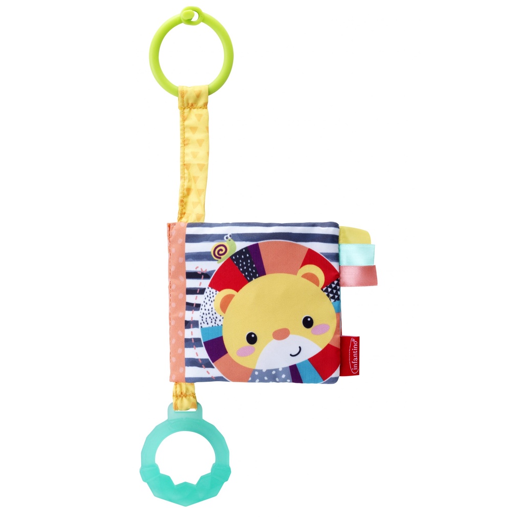 Sách vải treo có tiếng sột soạt Infantino Link and Squeak Animal Crinkle Book