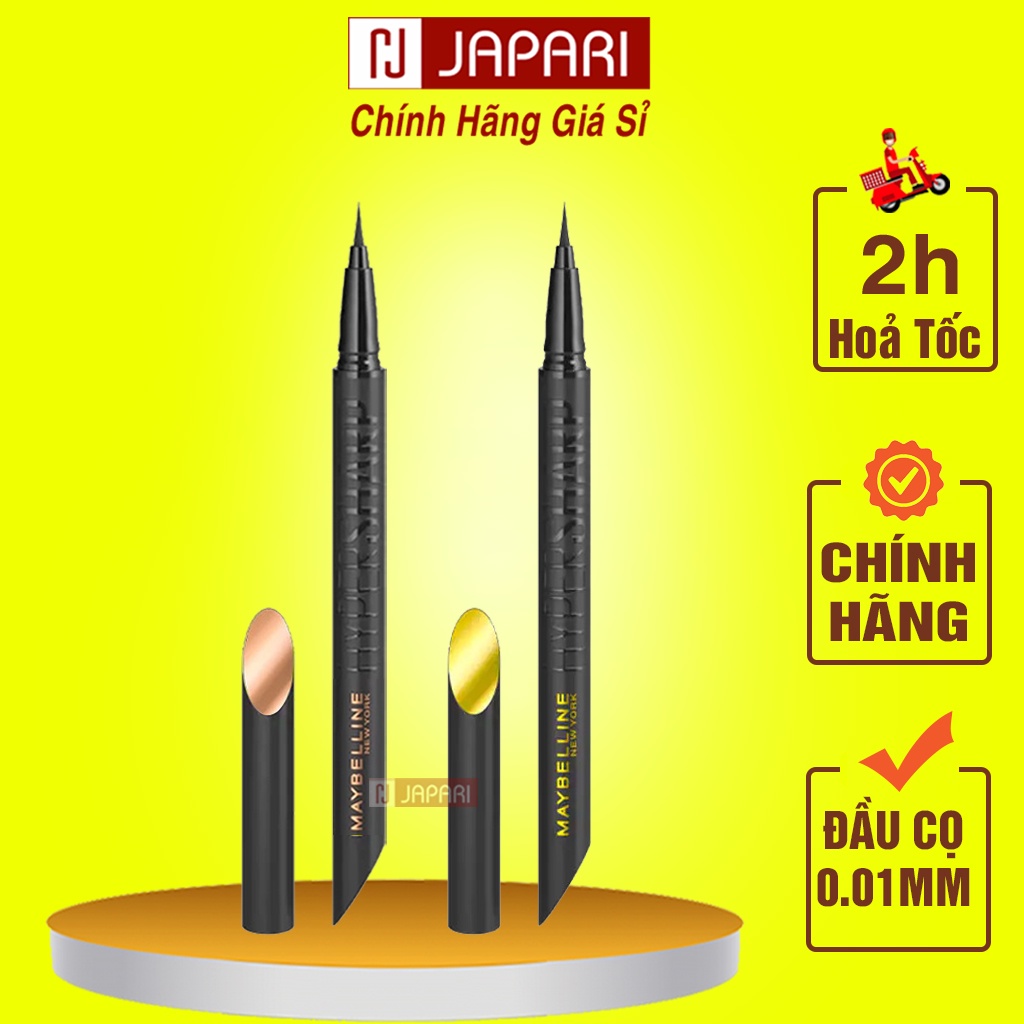 Bút Kẻ Mắt Nước Maybelline Không Trôi CHÍNH HÃNG - Kẻ Mắt Eyeliner Maybeline Hyper Shape Siêu Sắc Mảnh Đen/Nâu Japari