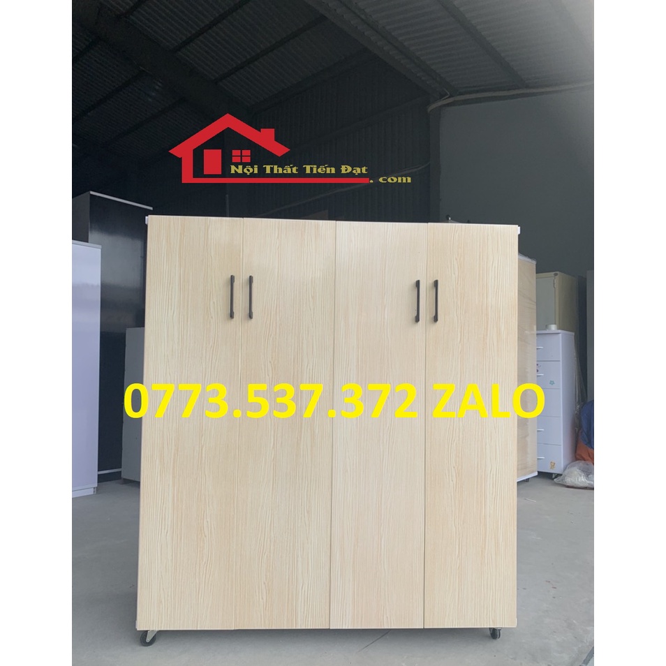 Tủ quần áo 4 cánh nhựa đài loan,Cao 1m4xN1m2x47cm New 100% màu gỗ sồi đẹp-nhỏ gọn tiện lợi giá rẻ