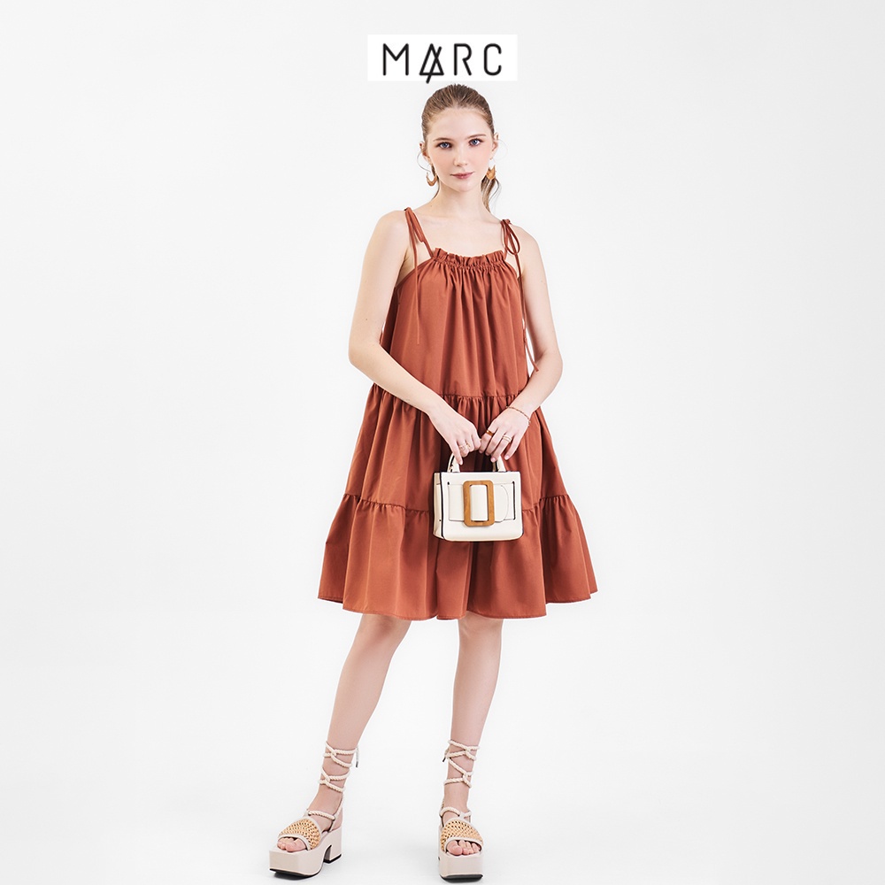 Đầm nữ MARC FASHION dây cổ rút dây 3 tầng CBVH057922