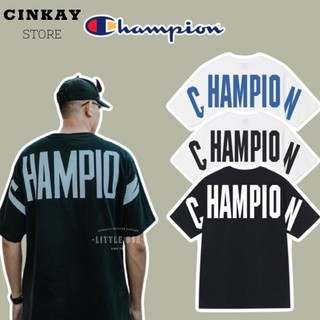 Áo thun tay lỡ CHAMPION ,Unisex nam nữ form rộng Oversize chất Cotton logo thêu CINKAY_STORE T02