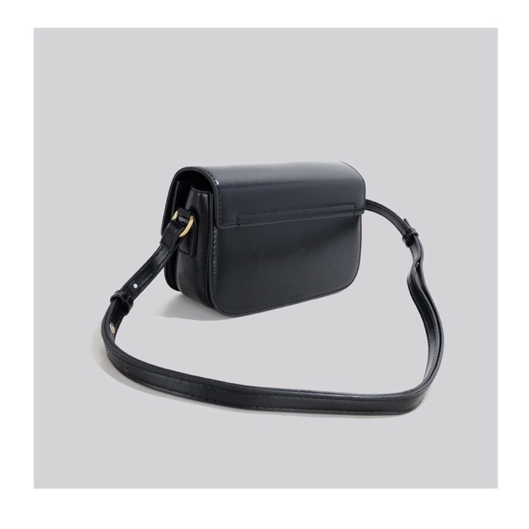 Túi xách nữ đeo chéo, kẹp nách thời trang khoá tròn gập chất liệu da PU