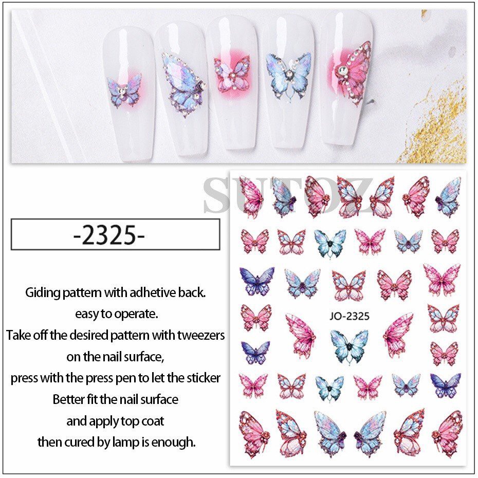 Sticker bươm dán móng/ trang trí móng nghệ thuật