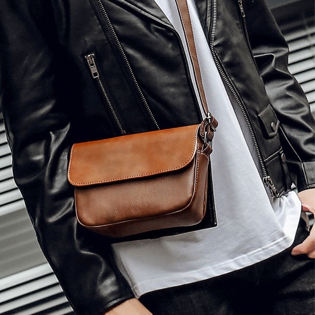 Túi Đeo Chéo Nam Da Bò Cao Câp BASIC, Trẻ Trung, Hiện Đại