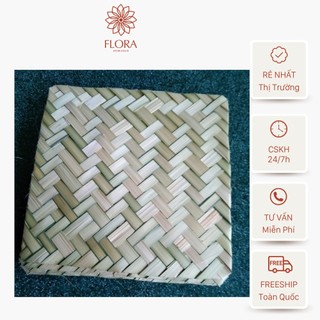 Mẹt tre đan hình vuông, cót tre trang trí decor chụp hình