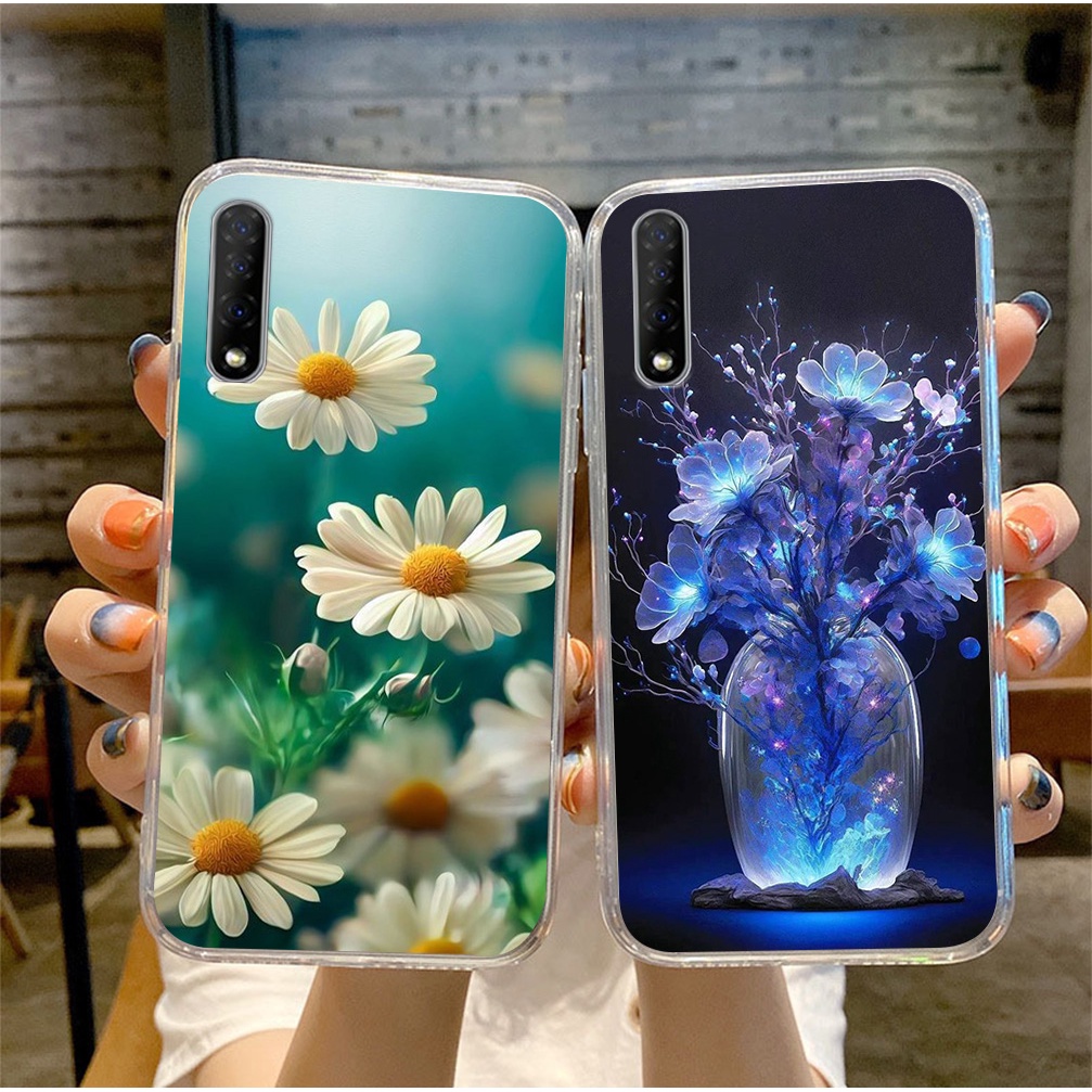 Ốp lưng vsmart Live in nhám hình hoa cỏ