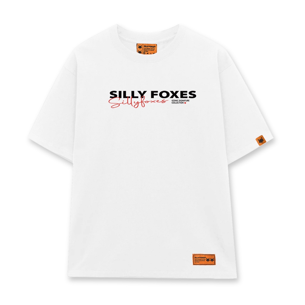 Áo Thun Iconic Signature Silly Foxes Trắng Cam - SLF0014