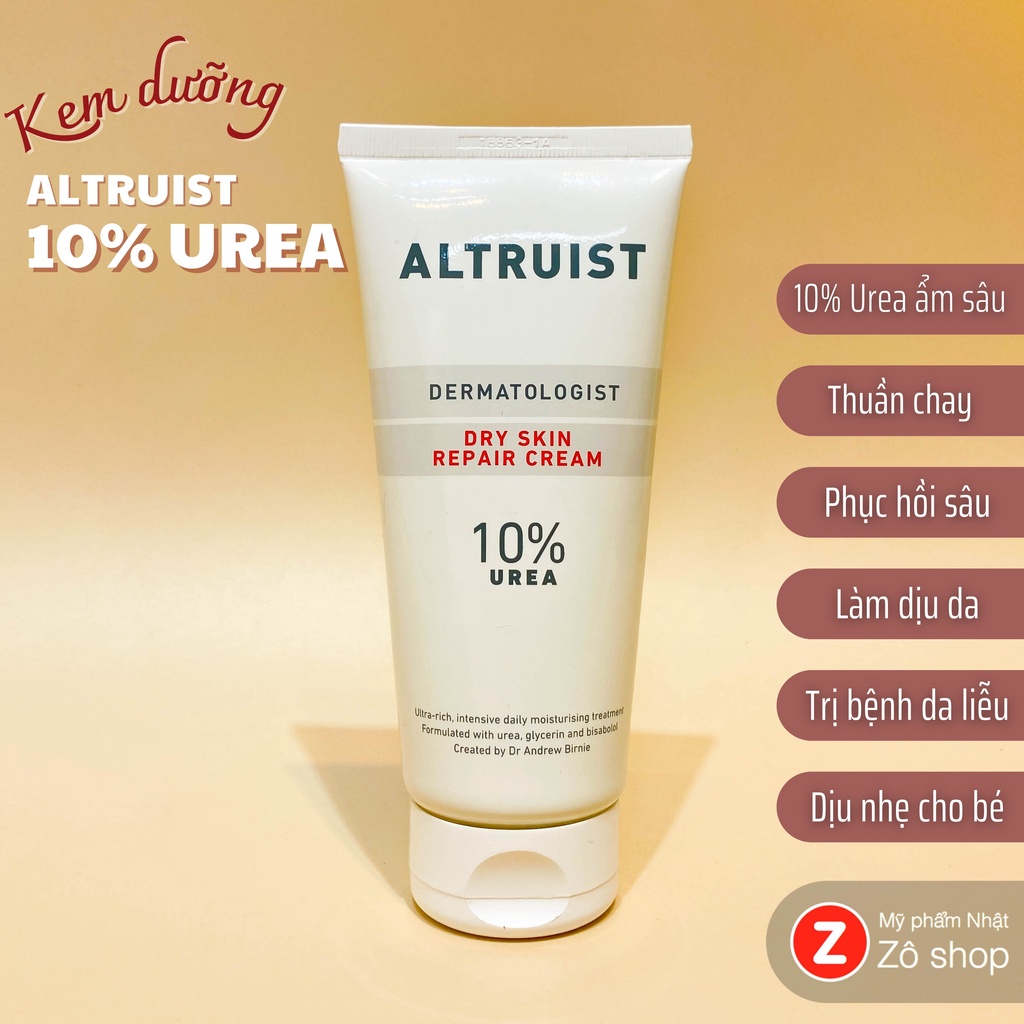 Kem Dưỡng Altruist Thuần Chay Phục Hồi, Làm Dịu, Dưỡng Ẩm Altruist Dermatologist Skin Repair Cream 10% Urea 200ml