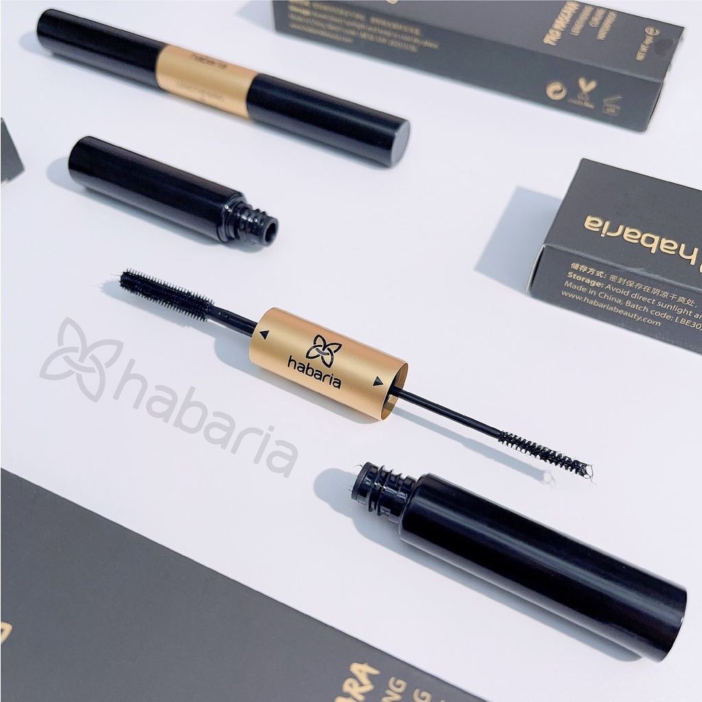 CHUỐT MI HAI ĐẦU HABARIA PRO LONG CURLY MASCARA  TIỆN LỢI DỄ THAO TÁC, LÀM CONG MI DÀY MI, KHÔNG LEM KHÔNG TRÔI