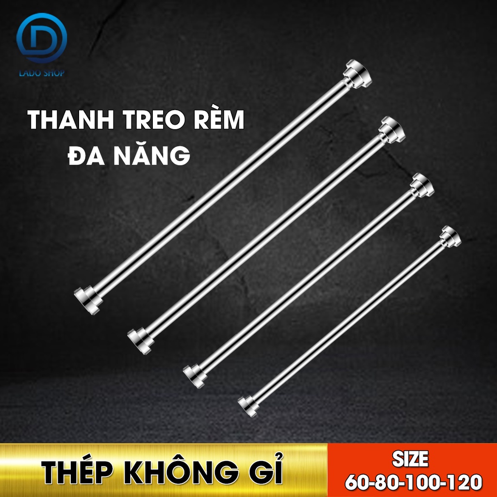 Thanh treo rèm nhà tắm, cửa sổ, ban công thanh treo quần áo thép không rỉ