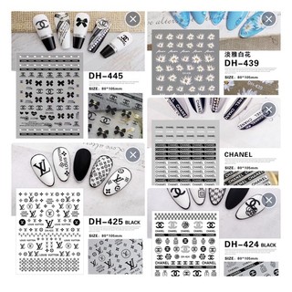 Stick chữ dán móng siêu xinh stick thương hiệu chanel nổi tiếng