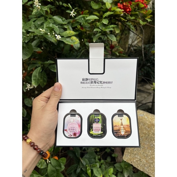 Sét 3 Hộp Nước Hoa Sáp Median Mẫu Mới