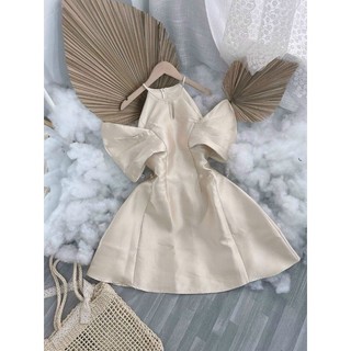 ĐẦM NƠ KEM CỔ YẾM RỚT TAY 