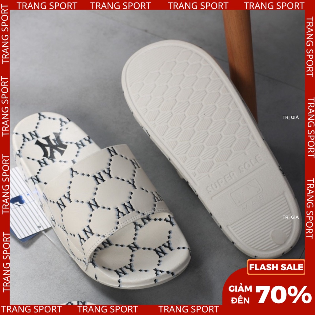 Dép MLB Nam Nữ quai ngang dia monogram Fullbox